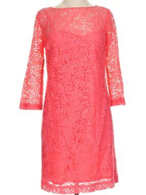Trina Turk Coral Lace Cocktail Dress | Size 4